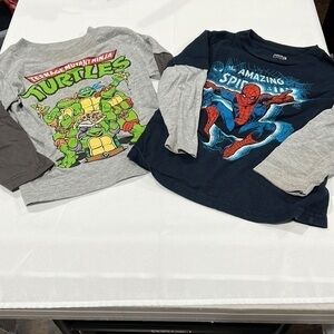 MARVEL Comics. Teenage Mutant Ninja Turtles. TWO Long Sleeve T-shirts. 24mos